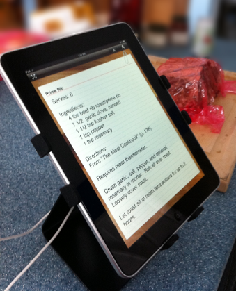Serving Sizer on OmniMount iPad
                                  stand