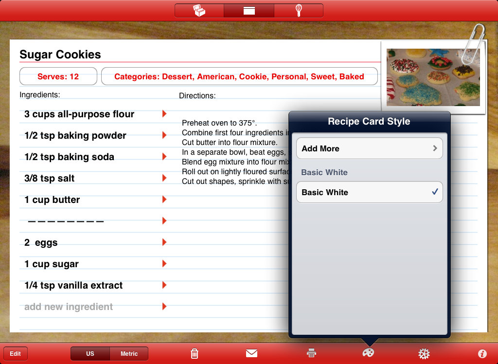 click image to view full size Serving Sizer recipe card styles