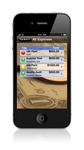 Click for larger image Expense Status screenshot